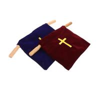 Gogogmee 2 Bolsas De Dedicación Para Iglesias Suministros De Comunión Pequeñas Bolsas De Terciopelo Portátil