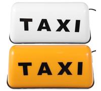 Gogogmee 2 Lámparas de Taxi para Techo de Coche, Señal Iluminada en Color Claro y Amarillo, Diseño Simple Material Abs y Cob, Fácil de Usar para Señal Retro