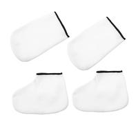 Gogogmee 2 pares Guantes y Cubre Pies de Parafina para Spa Exfoliantes Hidratantes para Cuidado Intensivo de Manos y Pies de para Cera