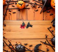 Gogogmee 2 pares Horquillas con Alas de Murciélago y Cuernos de Demonio Accesorios Ligeros para Pelo de Halloween Clips Decorativos para Fiesta Cosplay y DIY Colores Negro y Rojo