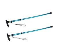 Gogogmee 2 Piezas Bastones de Trekking Plegables de Aluminio Ajustables Bastón Telescópico para Senderismo y Montaña de Caminar Antideslizante para Hombres Mujeres y Mayores de Azul