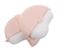 Gogogmee 2 Piezas Brocha Base Rotativa con Tapa Diseño Ondulado para Maquillaje Líquido y Polvo Color Rosa para Cobertura Facial Completa