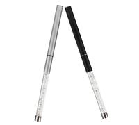 Gogogmee 2 piezas Cepillo de Pestañas y Cejas con Tapa Mango Ligero con Diamantes para Maquillaje Preciso y Uso Viajes