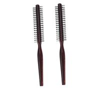 Gogogmee 2 piezas Cepillo Definidor Rizos de Madera de con Mango Ergonómico para Peinar Cabello Rizado y Cepillo de Peluquería Antiroturas para Cuidado Capilar Diario