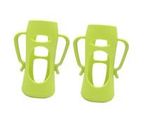Gogogmee 2 piezas Cubierta Protectora para Biberón de Silicona Alimentaria Resistente Caídas Flexible y Segura Funda Aislante para Botella de Leche Infantil Pack Verde