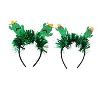 Gogogmee 2 piezas Diadema Creativa de Cactus para Cosplay y Fotografía Accesorios de Pelo Elásticos con Flores Pequeñas Tocados Divertidos para Fiesta y Eventos