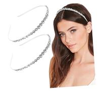 Gogogmee 2 Piezas Diademas de Agua Cristalina con Rhinestones Brillantes Diademas Ligeras para Niñas y Accesorios para Fiestas y Coronas de Princesa Pack