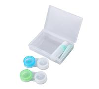 Gogogmee 2 Piezas Estuche para Lentes de Contacto Doble Verde con Caja de Almacenamiento y Herramientas para Uso Seguro y Separado Compatible Recomendado Cambio Trimestral