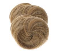 Gogogmee 2 piezas Extensiones de Moño Postizo de Seda Resistente al Calor Accesorios para Cabello Moños Lisos y Naturales para Bodas Fiestas y Uso Diario Volumen y Estilo Fácil