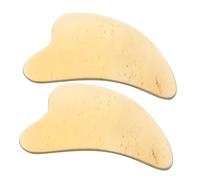 Gogogmee 2 Piezas Guasha Facial Massage Board Natural Ox Horn For Face Sculpting And Neck Care Skin Texture Improvement And Puffiness Reduction Tool