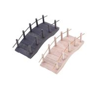 Gogogmee 2 Piezas Mini Puente Arco de Madera Vintage Miniatura para Casa de Muñecas y Jardín Miniatura Accesorio Resistente y Decoración Exterior
