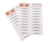 Gogogmee 2 piezas Pegatinas de Cejas Realistas de Unidades Negras Transferencia Fácil para Hombres y Mujeres Plantilla Temporal para Cejas Naturales y Densas