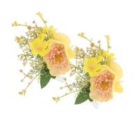Gogogmee 2 Piezas Peine para Cabello con Flores Artificiales de Hibisco y Plumeria Adorno de Tela Tropical para Bodas la Playa Fiesta Luau Accesorios Veraniegos Clips Laterales de Estilo