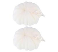 Gogogmee 2 piezas Pelotas de Baño Forma de Pétalos Unidades Esponjas para Ducha Cómodas y Duraderas de PE Generadoras de Burbujas Suaves y Ecológicas para Cuidado Corporal