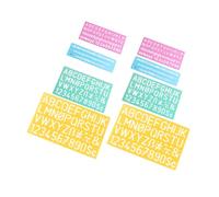 Gogogmee 2 Piezas Plantillas de Letras y Números para Dibujo Regla de Plantilla de Alfabeto Hueca para Set de Trazado para Aprender Letras y Cifras Material Plástico Resistente para