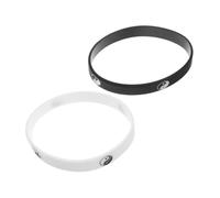 Gogogmee 2 piezas Pulseras Tai Chi de Silicona Estilo Street Dance y Hip-hop Brazaletes Unisex Ajustables para Deporte Running y Diario Colores Blanco y Negro Pack Parejas