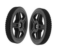 Gogogmee 2 Piezas Ruedas Cortacésped Neumáticos PVC Resistentes con Cubos PP Duraderos para Carretillas Jardín y Desbrozadoras con Orificio Rodamiento sin Aire