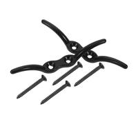 Gogogmee 2 Piezas Stainless Steel Cleats with Screws Rope Tie Down Hardware For Yacht Deck Pontoon Canoe Kayak Mooring