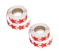 Gogogmee 2 rollos Pegatinas para Diseño de Estrellas Rojas Adhesivas y Perforadas Ligeras y Transpirables de Unidades para Cuerpo para Tomar Sol Playa y Actividades al Aire