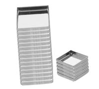 Gogogmee 20 Piezas Bandejas Metálicas Cuadradas para Recarga Cosmética Paleta Vacía de Hierro para Rubor Sombra de Ojos y Lápiz Labial Organizador Maquillaje DIY sin Tapa