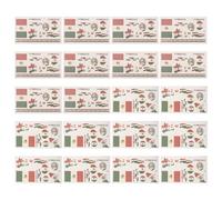 Gogogmee 20 Piezas De Pintura Facial Para Deportes Pegatinas De Fútbol Recuerdos Para Fiestas Del Día De La Independencia Bandera Nacional De México Decoración Corporal Para El Día