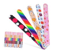 Gogogmee 20 piezas Limas de Uñas Coloridas para Manicura Archivos de Uñas de Viaje Resistentes y Prácticos para Salón y Uso Personal Color Aleatorio Color Aleatorio