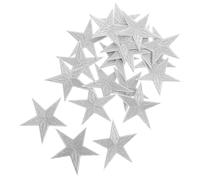 Gogogmee 20 Piezas Parches Bordados Plateada Parches Termoadhesivos para Reparar Chaquetas Sombreros Ropa y Zapatos Aplicaciones Decorativas para Coser