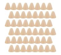 Gogogmee 200 Cuentas Espaciadoras de Madera Natural en Forma de Cono 16X14 MM sin Acabado con Agujero Grande para Joyería Macramé y Manualidades DIY Accesorios para Pulseras y Collares