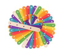 Gogogmee 200 Piezas Unidades Palitos de Madera Coloridos con para Manualidades Diy Material Natural Resistente para Proyectos Educativos y Actividades Infantiles