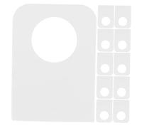 Gogogmee 200 Unidades Etiquetas Transparentes Autoadhesivas con Agujero para Colgar Ganchos Adhesivos Claros para Joyería Manualidades y Exhibiciones Minoristas