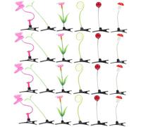 Gogogmee 24 piezas Clips para Pelo con Diseño de Plantas Simuladas Accesorios Creativos y Coloridos para Niñas Perfectos para Decorar Peinados y Ocasiones Especiales