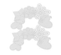 Gogogmee 25 Piezas Lienzos de Plástico para Bordado DIY Malla Plástica con Diseños de Mariposas Estrellas Corazones y Pétalos para Punto Cruz y Manualidades