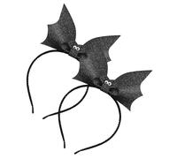 Gogogmee 2piezas Diadema de Murciélago Realista para Fiesta de Halloween Purpurina Accesorio de Disfraz de Tocado de Murciélago para Mujer y Niña para Cosplay y Celebraciones Espeluznantes