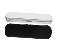 Gogogmee 2piezas Estuche para Lápices de Metal Caja Portátil para Bolígrafos Estuche Escolar Tapa para Guardar Lápices Bolígrafos y Papelería Oficinas o Aulas