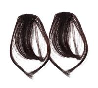 Gogogmee 2piezas Flequillo Falso para Mujer Flequillos Postizos de Clip Clip para Niñas Accesorios Cabello Postizo Natural