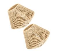 Gogogmee 2piezas Pantallas De Lámparas Colgantes De Papel Trenzado Rústicas Cubiertas Tejidas Para Restaurantes De Té y Tiendas De Hotpot Diseño Vintage Zen Luz Ambiental Suave