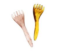 Gogogmee 2piezas Peines De Cera De Abejas Peine De Masaje y Raspador Corporal Cuidado Para Viaje y