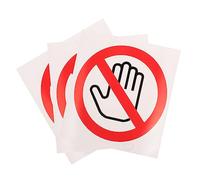 Gogogmee 3 etiquetas de seguridad con texto en inglés "Please Do Not Touch", calcomanías de precaución para máquina de seguridad, etiquetas redondas para despegar y pegar, calcomanías de seguridad
