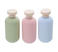 Gogogmee 3 Piezas Botellas de Viaje Recargables de Envases Plásticos Flexibles con Tapa Abatible Antigoteo Multicolor para Champú Loción y Gel Ducha Portátil