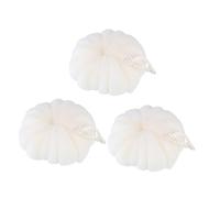 Gogogmee 3 piezas Esponja de Ducha Malla Beige de Exfoliante Corporal Suave para Baño Diurno y Nocturno