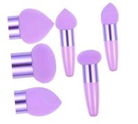 Gogogmee 3 piezas Esponjas de Maquillaje Portátiles Forma de Aplicador de Polvos Compactos Puff Manual para Mujeres Herramienta Práctica y Duradera para Maquillaje Natural