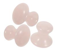 Gogogmee 3 Piezas Gua Sha de Rosa Forma de Piedra de Masaje Facial Portátil para Mujeres Herramienta Refrescante de Masaje Antiedad y Reafirmante para Cuidado Piel
