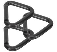 Gogogmee 3 Piezas Mosquetones de Escalada Triangulares Clips Metálicos Resistentes para Llavero y Camping Diseño Innovador para Actividades al Aire Color Negro