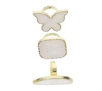 Gogogmee 3 piezas Paletas para Mezcla de Color con Anillos para Dedos de Placas para Arte de Uñas Bandejas de Mezcla para Esmalte Gel y Pigmentos Accesorio Profesional para Manicura