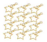 Gogogmee 30 piezas Llaveros Estrella Metal Broche Giratorio Resorte Cierres DIY para Joyería Accesorios para Bolsos y Manualidades