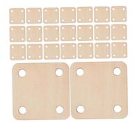 Gogogmee 36 piezas Tarjetas de Madera Cuadradas para Telar con Telar de Madera para Manualidades DIY Decoración del Hogar y Proyectos Creativos