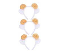 Gogogmee 3piezas Diadema Orejas De Cordero De Peluche Diadema De Oveja Cuernos Pequeños Accesorio De Disfraz Para Fiestas Cumpleaños Halloween
