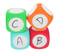 Gogogmee 4 Cubos De Borrado En Seco Dados De Espuma Grabables para Contar Y Matemáticas Cubos Educativos Reutilizables para Aula Aprendizaje De Geometría Y Juegos DIY