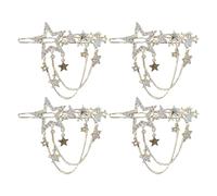 Gogogmee 4 horquillas colgantes de cristal con forma de estrella, con brillantes diamantes de imitación, para novias, accesorios de peinado para mujeres y niñas.