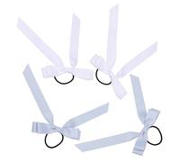 Gogogmee 4 Lazos Elásticos Pelo de Seda para Mujeres y Niñas, Accesorios Versátiles y Protectores para Cabello en Fiestas y Escuela